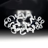 499-7723  LED Designer Modern Ceiling Light Glass and Polished Chrome