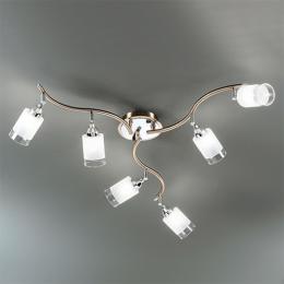 212-7861 Carlucci LED 6 Light Ceiling Light Satin Bronze 