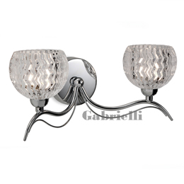 208-8016  LED 2 Light Wall Light Polished Chrome 