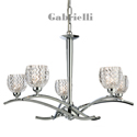 208-8019  LED 5 Light Ceiling Light Polished Chrome