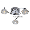 208-8024  LED 3 Light Ceiling Light Polished Chrome