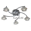 208-8027  LED 5 Light Ceiling Light Polished Chrome