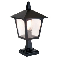 180-8092 Votto LED Outdoor Pedestal Lantern Black