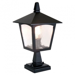 180-8092 Votto LED Outdoor Pedestal Lantern Black 