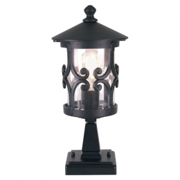 180-8096 Herin LED Outdoor Pedestal Lantern Black 