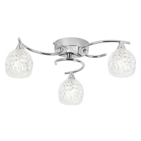 734-8681 Bruno LED 3 Light Ceiling Light Polished Chrome