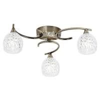 734-8682 Bruno LED 3 Light Ceiling Light Antique Brass