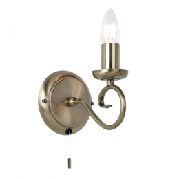 LED 1 Light Wall Light Antique Brass 