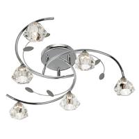 741-8868 Sidoti LED 6 Light Ceiling Light Polished Chrome