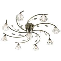 741-8870 Sidoti LED 9 Light Ceiling Light Antique Brass