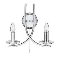 741-8947 Ascari LED 2 Light Wall Light Polished Chrome