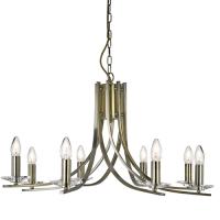 741-8950 Ascari LED 8 Light Ceiling Light Antique Brass