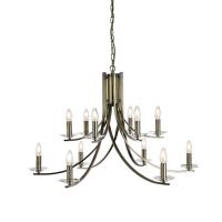 741-8953 Ascari LED 12 Light Ceiling Light Antique Brass