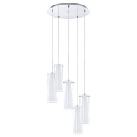 158-9085  LED 5 Light Pendant Ceiling Light Polished Chrome