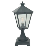 182-9169 Turchetta Grande LED Outdoor Period Pedestal Lantern Black