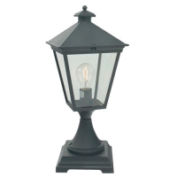 182-9169 Turchetta Grande LED Outdoor Period Pedestal Lantern Black