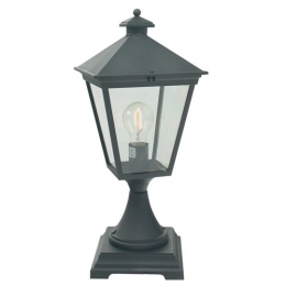 182-9169 Turchetta Grande LED Outdoor Period Pedestal Lantern Black 