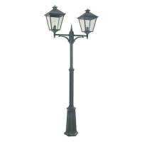 182-9188 Turchetta Grande LED Outdoor Large Period 2 Headed Lamp Post Black
