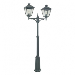 182-9188 Turchetta Grande LED Outdoor Large Period 2 Headed Lamp Post Black 