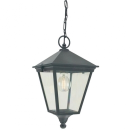 182-9193 Turchetta LED Outdoor Period Soffit Hanging Lantern Black 