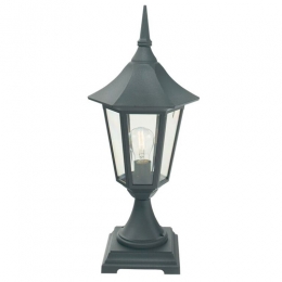 182-9215 Valentina LED Small Outdoor Pedestal Lantern Black 