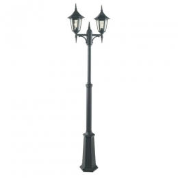 182-9229 Valentina LED Small Outdoor 2 Headed Lamp Post Black 