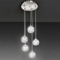 211-9468 Tattini LED 5 Light Pendant Ceiling Light Satin Nickel