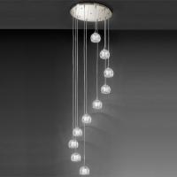 211-9470 Tattini LED 10 Light Pendant Ceiling Light Satin Nickel