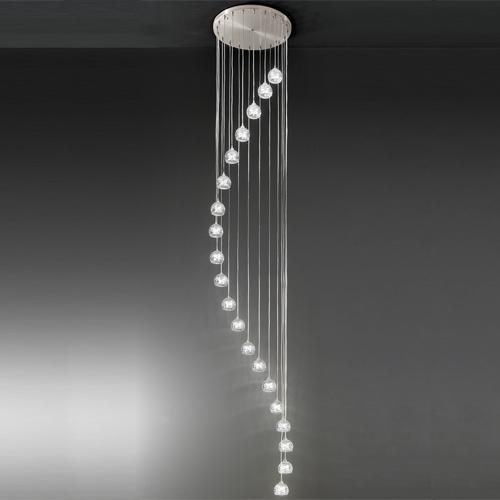 LED 20 Light Pendant Ceiling Light Satin Nickel