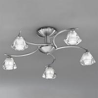 212-9510 Tonoli LED 5 Light Ceiling Light Satin Nickel