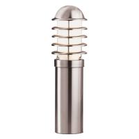 741-9791 Lovato LED Outdoor Pedestal Lamp Satin Silver Finish