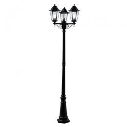 741-9807 Aldo LED Outdoor 3 Headed Lamp Post Black 