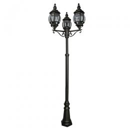 741-9812 Belotti LED Outdoor 3 Headed Lamp Post Black 