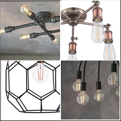 Industrial Lighting Semi Flush Low Ceiling Lights 
